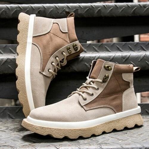 Yomior High Quality Vintage Autumn Winter Men Shoes Cow Leather Handmade Men Ankle British Boots Tooling Military Desert Boots