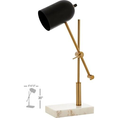 Royal Decorative Bronze Marble Desk Lamp