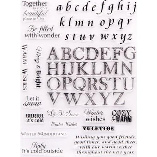 Uppercase Lowercase Letters Transparent Clear Silicone Stamp Seal Cutting DIY Scrapbooking Rubber Stamping Diary Decor Reusable