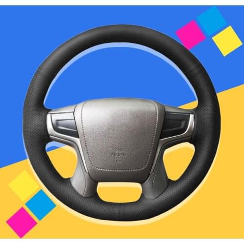 Auto Braid On The Steering Wheel Cover for Toyota Land Cruiser 2016 2017 2018 2019 Land Cruiser Prado 2018 DIY Car Wheel Covers