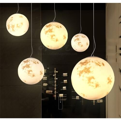 Postmodern Moon Lights Planet Lights Cafe Planet Cosmic Earth Creative Sample pendant lights Lobby Moonlight LU6281 ZL37
