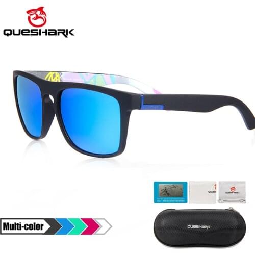 QUESHARK Professional HD TR90 Frame Polarized Fishing Sunglasses Bicycle Glasses UV400 Hiking Climbing Sunglasses Sets