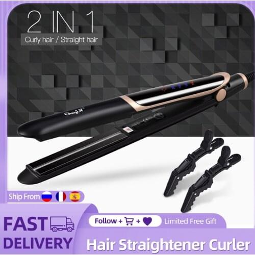 Professional Hair Straightener Curler Hair Flat Iron Negative Ion Infrared Hair Straighting Curling Iron Corrugation Hair Care50