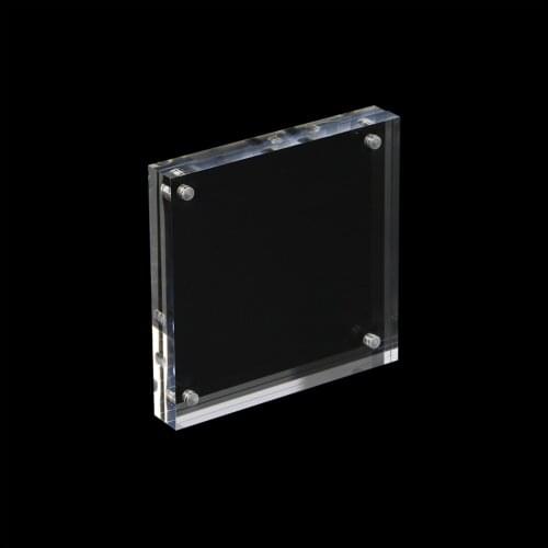 Transparent Square Photo Frame Blank Acrylic Block Frame ,120x120mm,135x135mm,150x150mm,24mm Thickness Acrylic Picture Holder