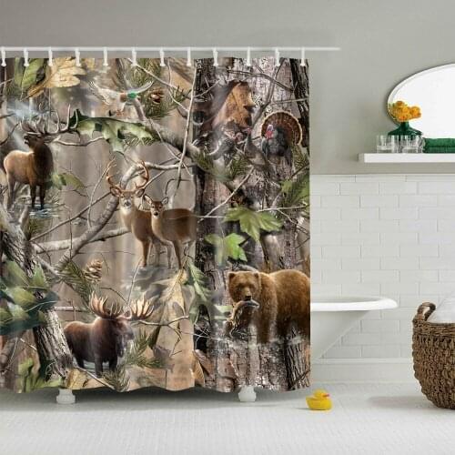 Various animal patterns shower curtain Prevent being seen Private bathroom exclusive bath curtain washable Beautiful TZ170649