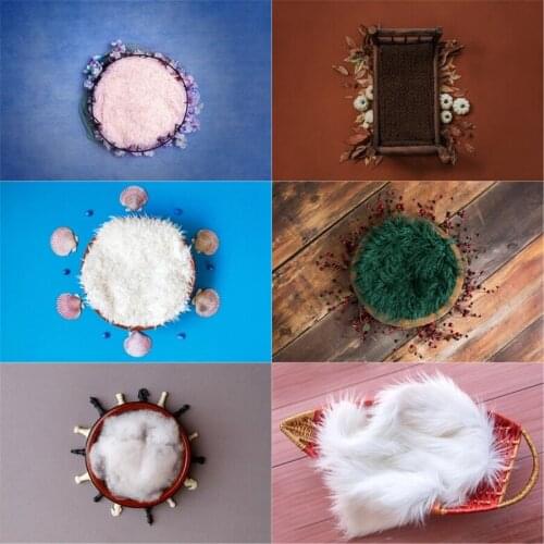 Photo Studio Props Newborn Baby Photography Backdrop Round Bowl Bed Solid Color Vinyl Background Cloth Birthday Photograph