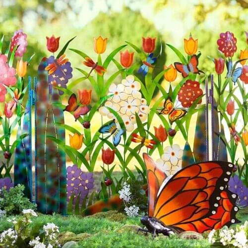 Garden Fence Rustproof Iron Barrier Flower Metal Landscape Fencing Decorative Border For Outdoor Patio Garden CLH@8