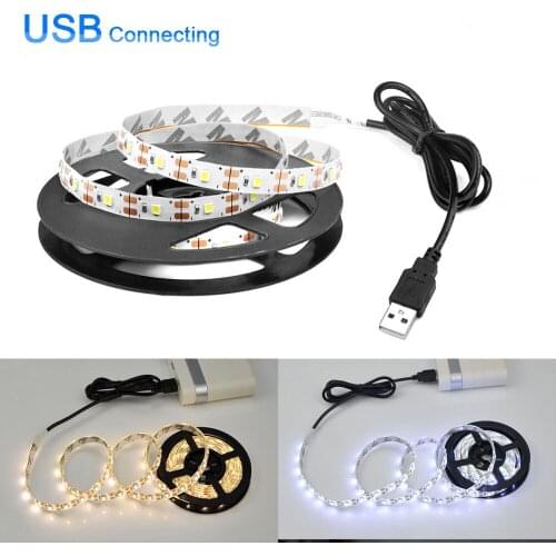 0.5M 1M 2M 3M 4M 5M LED Lights Strip 5V USB Charging Strip Lamp Indoor Lighting Folding Lamps Tape Indie Room Decor Light Strips