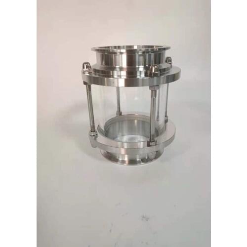 4" （102）Tri Clamp Sanitay Flow Sight Glass Diopter OD119mm SS304 Stainless Steel Fitting Homebrew