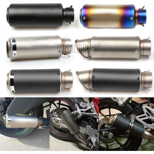 Universal 51mm 61mm Exhaust Pipe Motorcycle Motocross Muffler Escape For Yamaha NMAX Kawasaki Z750 ER6N ER6F Honda CB400 CRF230