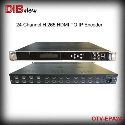 Dibview OTV-EP25 Multichannel 8, 12, 16, 20, 24CH H.264 H.265 Video encoder 1080p@60fps with 4MPTS output for digital tv headend