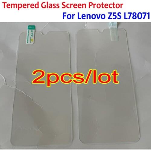 2pcs/lot Tempered Glass For Lenovo Z5s L78071 Screen Protector Protective Film Anti-Explosion for Lenovo Z 5s Case Cover