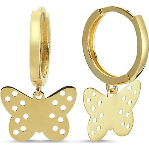 Butterfly Gold Earrings Shakira Design Handy Custom Craftsmanship Gift Gold Earrings Design On Special Occasions Bright