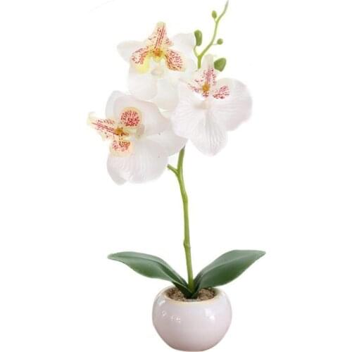 1Pc Potted Artificial Butterfly Orchid Flower Stage Garden Wedding Party Decor