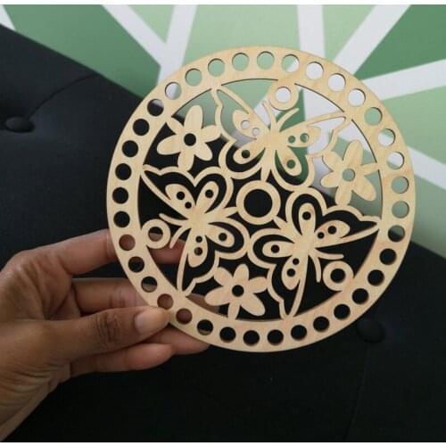 10pcs 15 cm wooden circle wooden background wood base for crochet