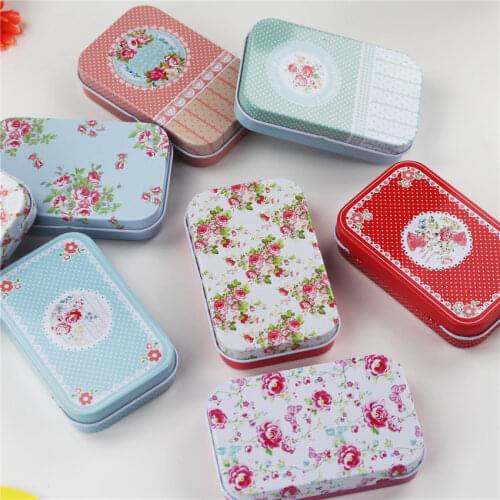 24pcs Europe type circular MiNi iron box candy storage box wedding Jewelry Pill Cases tin box cable organizer