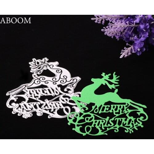 ABOOM 1PC Christmas Deer Metal Cutting Dies Stencils DIY Scrapbooking Album Decorative Embossing Folder Paper Cards Die Cutting