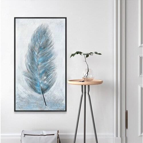 EECAMAIL Nordic Style 5D Diamond Painting Full Of Diamonds Embroidered Beautiful Feather Living Room Diamond Cross Stitch Porch