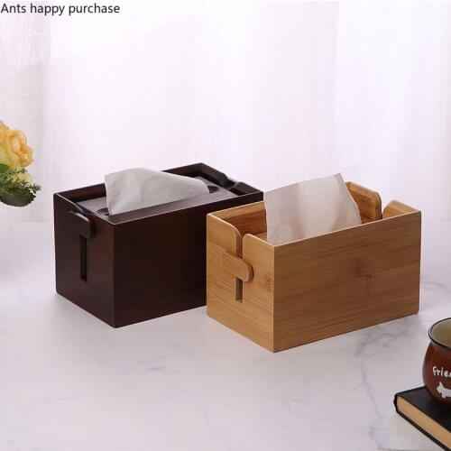 Bamboo Tissue Box Rectangular Napkin Paper Box Tissue Storage Paper Towel Holder Paper Boxes Paper Roll Holder Napkin Holder