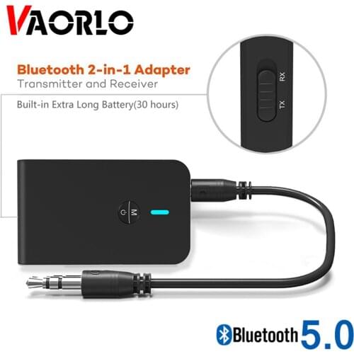 AptX Low latency 5.0 Bluetooth Transmitter Receiver 2 In 1 Audio Wireless Adapter For Car TV PC Speaker Headphone 3.5MM Aux Jack