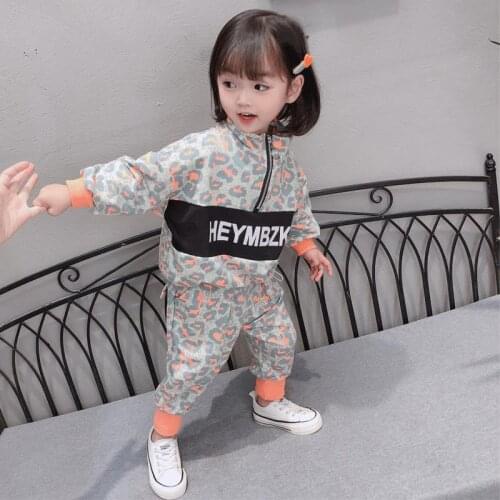 Childrens Clothing Female Baby Spring and Autumn Clothes New Girl Clothes Western Style Child Fashionable Two-piece Suit