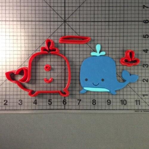 3D Printed PLA Food Grade Ocean Animals Steam Bun Mould Cute Baby Whale Cookie Cutters