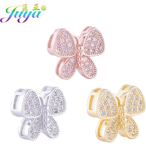 Juya DIY Handicraft Findings Decorative Butterfly Charm Connectors Accessories For Beadwork Natural Stones Beads Jewelry Making