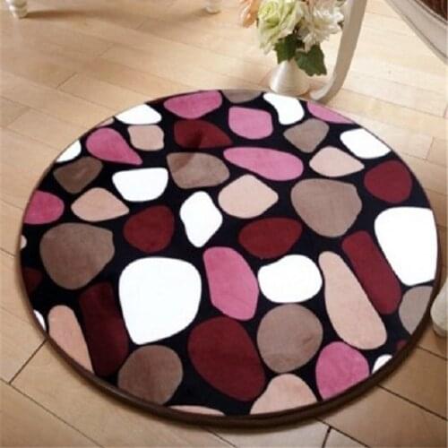 Hot Sale Bathroom Carpet Anti-slip Living Room Mats Bedroom Bedside Mat Super Soft Round Carpet Big Size Floor Rug Sofa Carpet Q