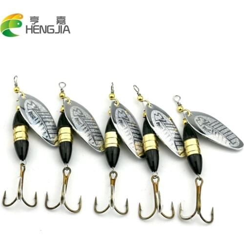 HENGJIA 5pcs 8.5cm 16g Spoon Fishing Lure spoon bait fishing Hard Lure Pesca Metal Jig Baits Spinner bait carp Fishing Tackle