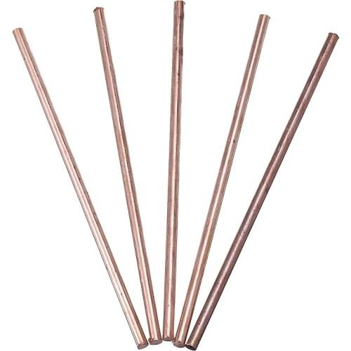 5Pcs 3mm Diameter Solid Round Red Copper Bar 100mm Length Metal Electrode Brazing Rod Welding Soldering Supply