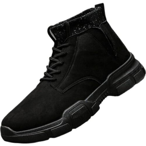 2020 Winter New Style Hot Men High Top Ankle Boots Male Casual Shoes Boys Platform Zapatos Hombre Guys Walking Footwear