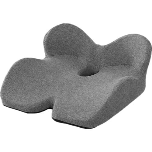 Non-Slip Memory Foam Seat Cushion Posture Correction Slow Rebound Hollow Out Design Prevent Hemorrhoids Give Birth Pain Relieve