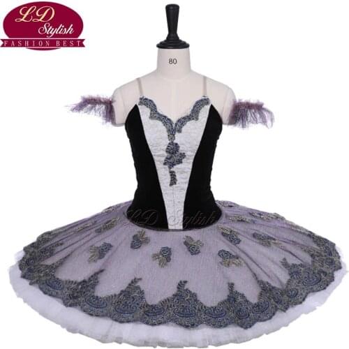 New Arrival Adult Black Professional Ballet Tutu Costumes The Swan Lake Performance Competition Stage Wear Girls Ballet Skirt