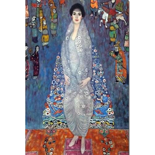 Portrait of Baroness Elisabeth Bachofen Echt Gustav Klimt Oil Paintings Handmade Woman Art Large Canvas Modern Wall Decor Blue