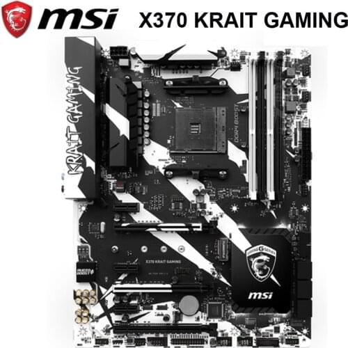 Socket AM4 MSI X370 KRAIT GAMING Motherboard AMD X370 DDR4 AM4 64GB PCI-E 3.0 M.2 AMD Ryzen Desktop MSI X370 Mainbaord ATX Used