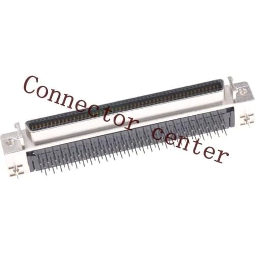 SCSI Connectors 1.27mm Pitch 100PIN 90 Degree Right Angle HPCN Connector With latch
