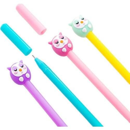 Creative Cute Baby Owls Pen Black 0.5 School Tools Gifts Pen Wholesale Office Supplies