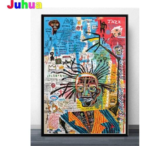 Jean Michel Graffiti Modern full square/round drill diamond painting abstract mosaic art 5d diamond embroidery home decor