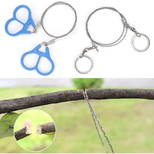 Emergent Survival Wire Saw Handle for Cutting Fretsaw Outdoor Hunt Fish hand Tool Stainless Steel
