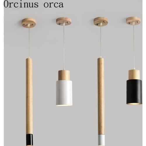 Nordic modern solid wood chandelier coffee shop clothing shop restaurant bar creative personality single Chandelier