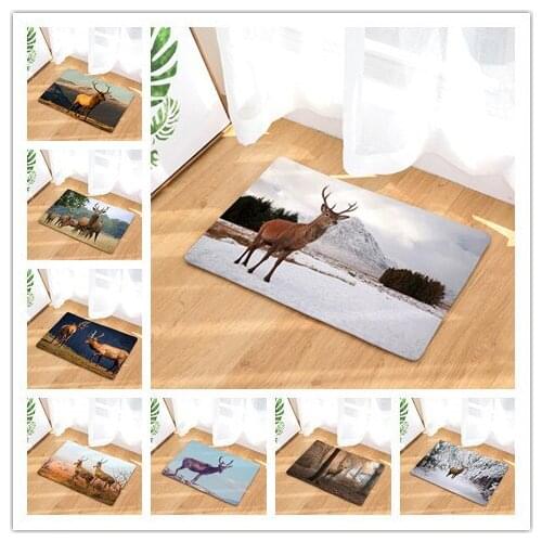 Modern Geometric Flowers Floor Mats Living Rooms Anti-slip Carpet for Bedroom Kitchen Bathroom Rug Welcome Mats for Front Door