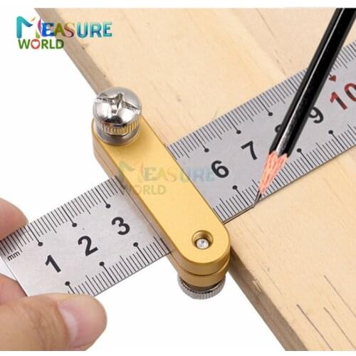 Steel Ruler Block Woodworking Scribe Drawing Mark Line Gauge Carpenter DIY Measuring And Positioning Tool Carpenter Tools
