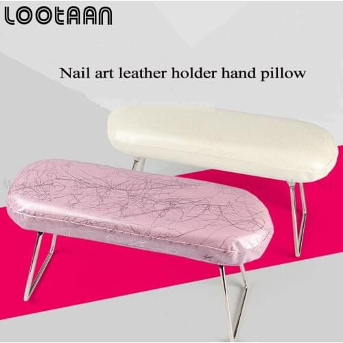 1 pc Leather Nail Art Hand Waterproof Pillow Wrist Support Hand Holder Cushion Pad Table Manicure Pedicure Tool For Nail Lamp