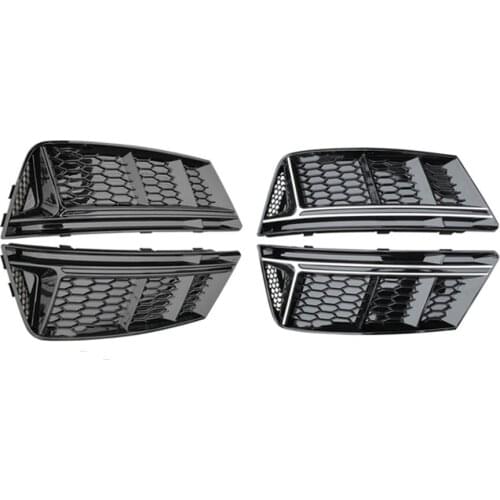 2 front bumper fog lamp grilles for Audi A4 upgrade B9 2017-2019, for RS4 style auto parts