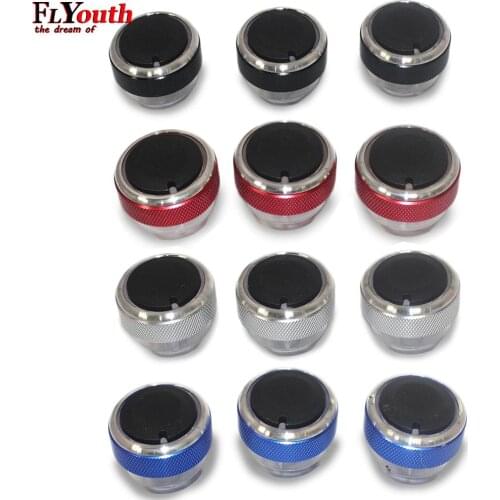 3pcs/Set 4 Colors For Ford For Focus Car AC Knob Aluminum alloy Air Conditioning Heat Control Switch Accessories Suitable