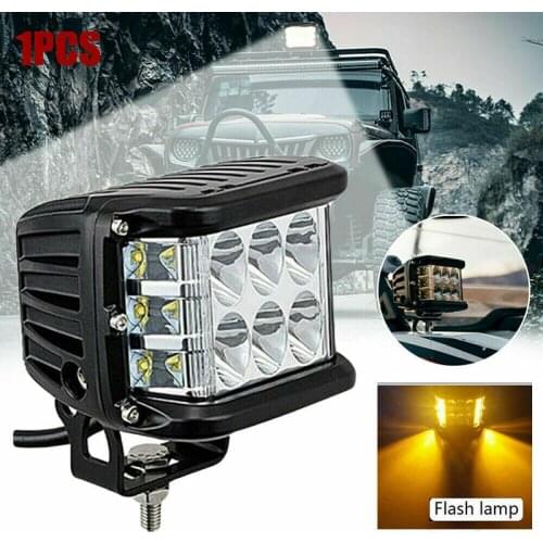 4 Inch Working Side Flash Led Light Strip Combination Pod White And Amber Flash Suv Anti Fog Lamp Hot Sale