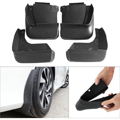 4x Black Car Splash Guards Splash Guards Mud Flaps 08P08SDA100for Honda Accord EX LX 2003 2004 2005 2006 2007
