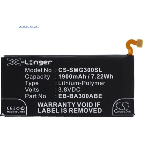 Cameron Sino 1900mAh Battery EB-BA300ABE for Samsung Galaxy A3,SM-A3000,SM-A3009, A300F,SM-A300FU,SM-A300G, SM-A300H/DS,SM-A300M
