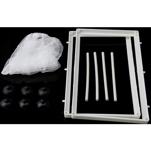 W3JA Fish Tank Aquarium Guppy Breeding Breeder Fish Baby Gauze Trap Box Isolator S/L
