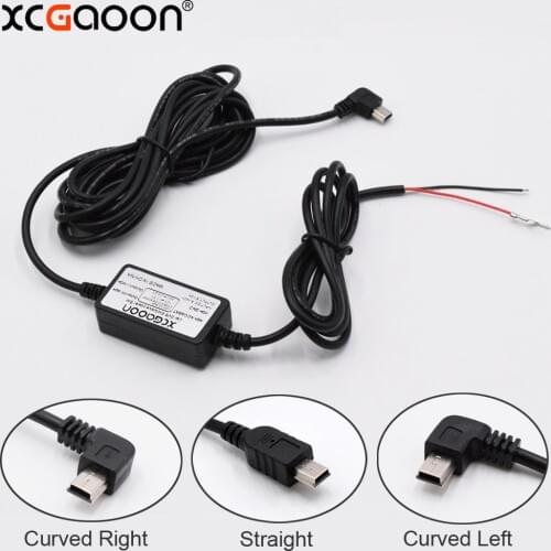 XCGaoon DC 12V to 5V 2A 3.5M Car Charger Cable Mini USB Hardwire Charger Cord Auto Charging for Dash Cam Camcorder Vehicle DVR